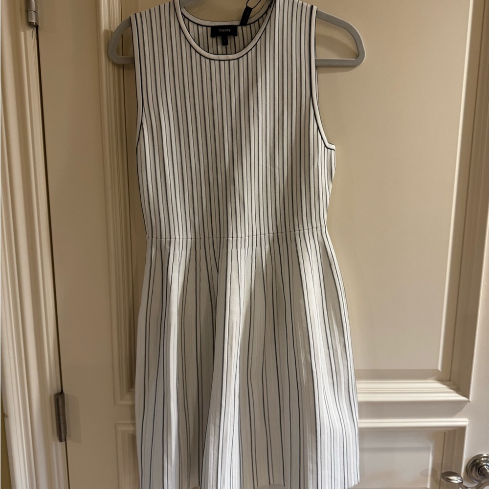 Theory Striped Sleeveless Dress
